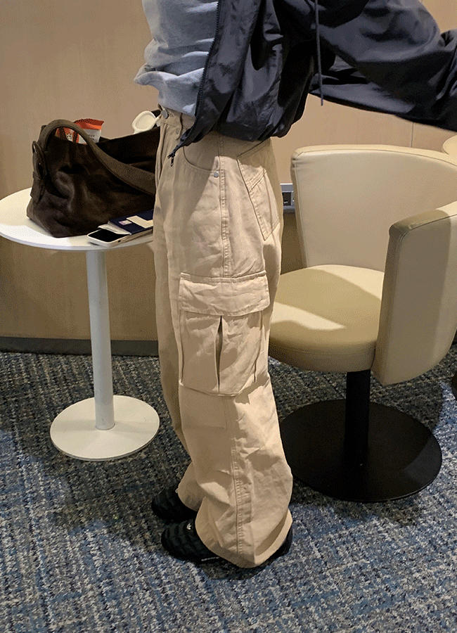 유이니 [베이직/롱] Poached cargo pants (4color)