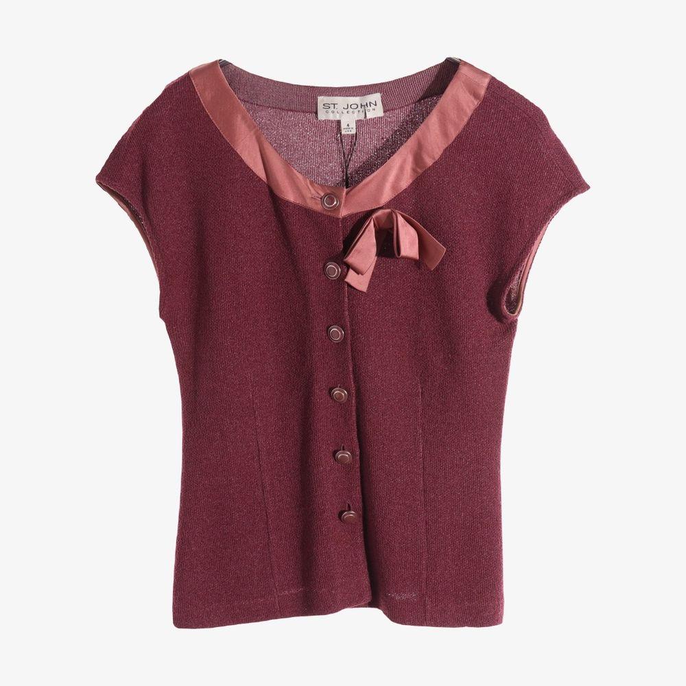 ST JOHN 세인트 존 아크릴 블라우스 XS