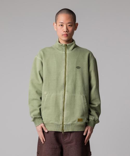 가먼트 다이드 져지 트랙탑 Olive