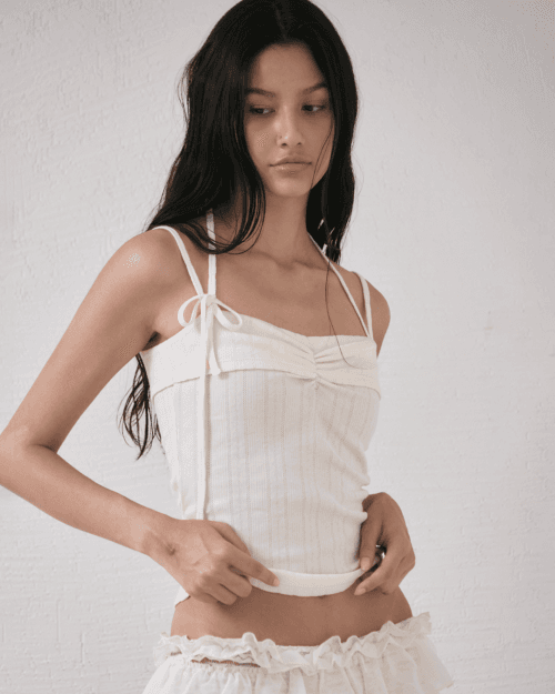 FAIRY SLEEVELESS STRAP TOP [CREAM]