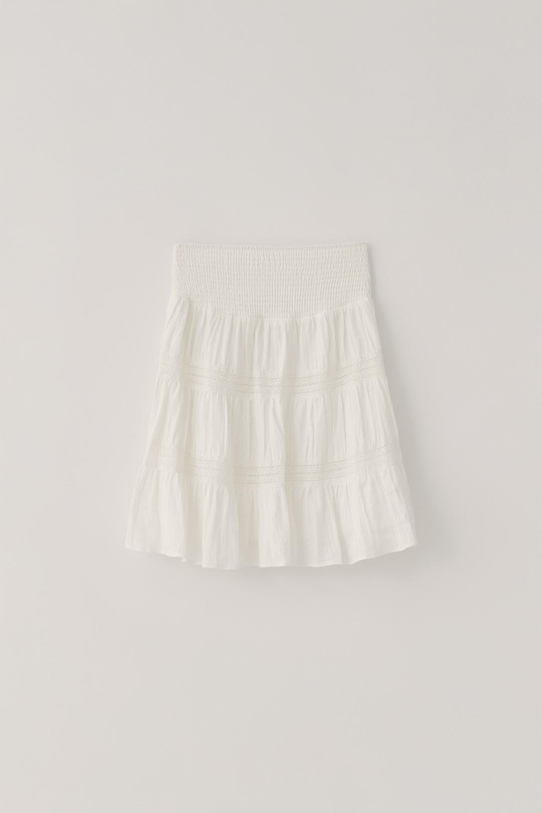(1st re-stock) T/T Tiered whisper skirt (ivory)