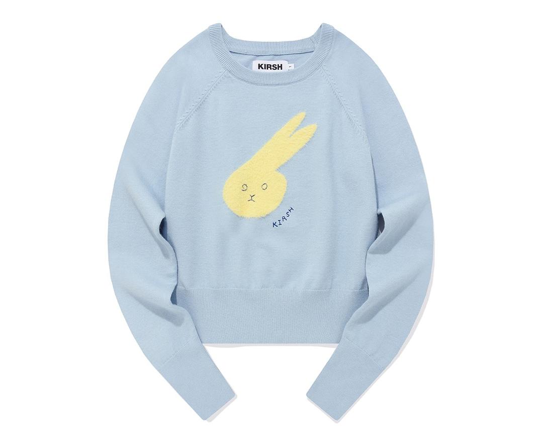 위티버니 페이스 포인트 니트 [라이트 블루]