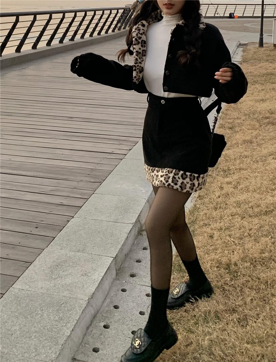 모튼 블랙호피 미니스커트 sk6273