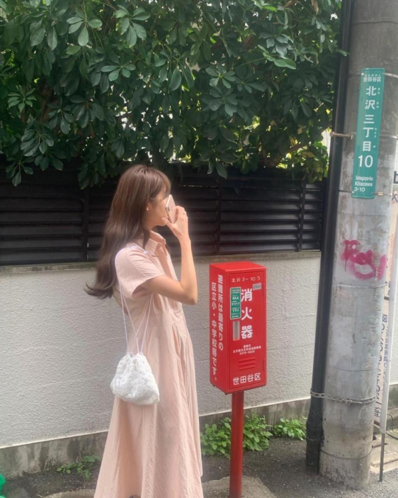 [르라니/피치 당일] liter 리터 소피 셔츠 원피스 여름 하객룩 브라이덜 플레어 ops (2color)