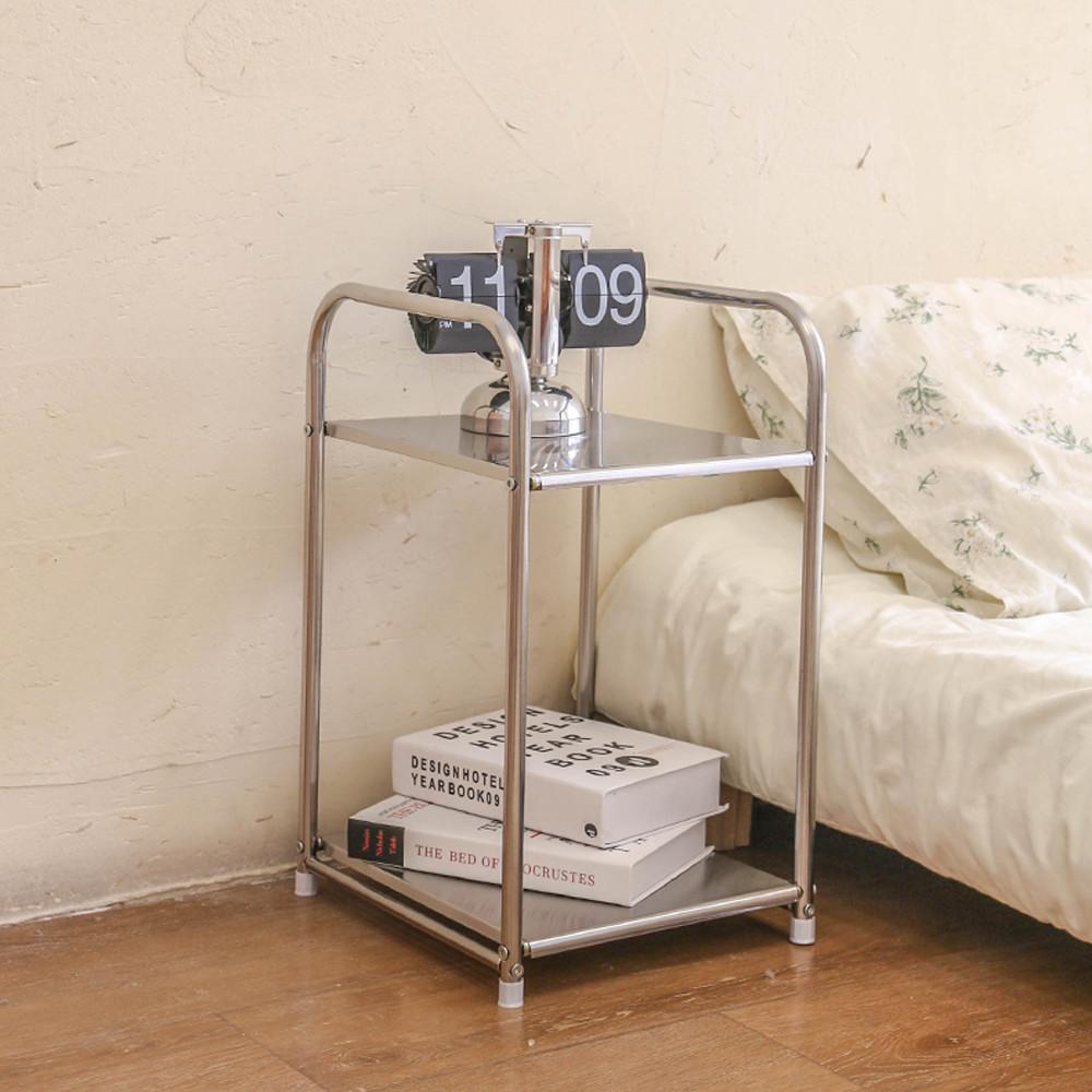 스테인레스 사이드테이블 미니 탁자 협탁 스틸 철제 수납장 모듈가구