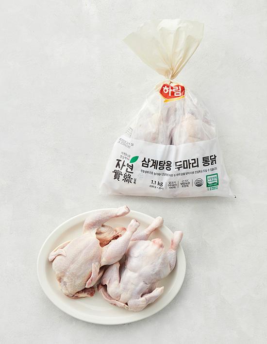 [자연실록] 무항생제 삼계탕용 두마리 통닭 (550gX2입)