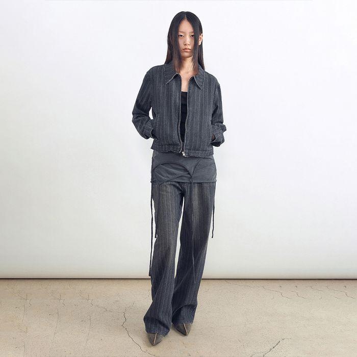 서페이스 슬럽 스트레이트 데님 DARK GREY