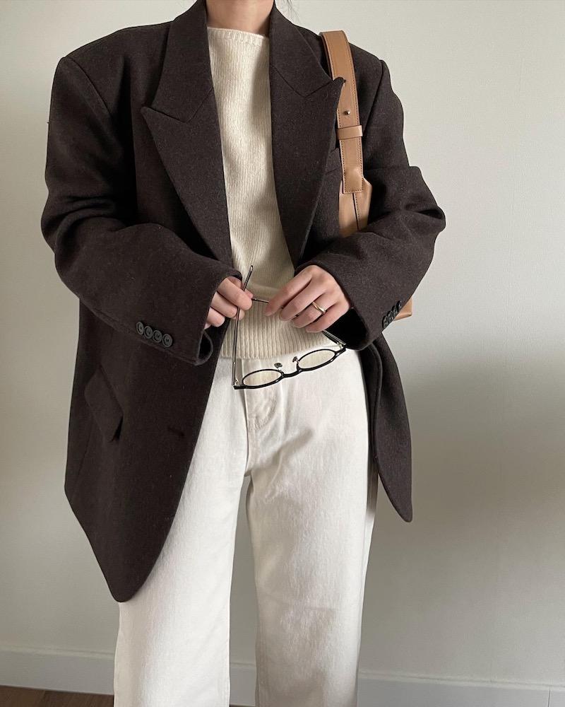 [단독진행 / 하이퀄리티] 겨울 여성 데일리 오버핏 울 자켓 / 베이지, 브라운, 블랙