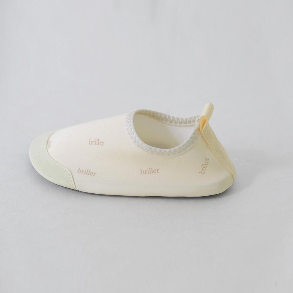 [B46] BRILLER BASIC AQUA SHOES / IVORY LOGO