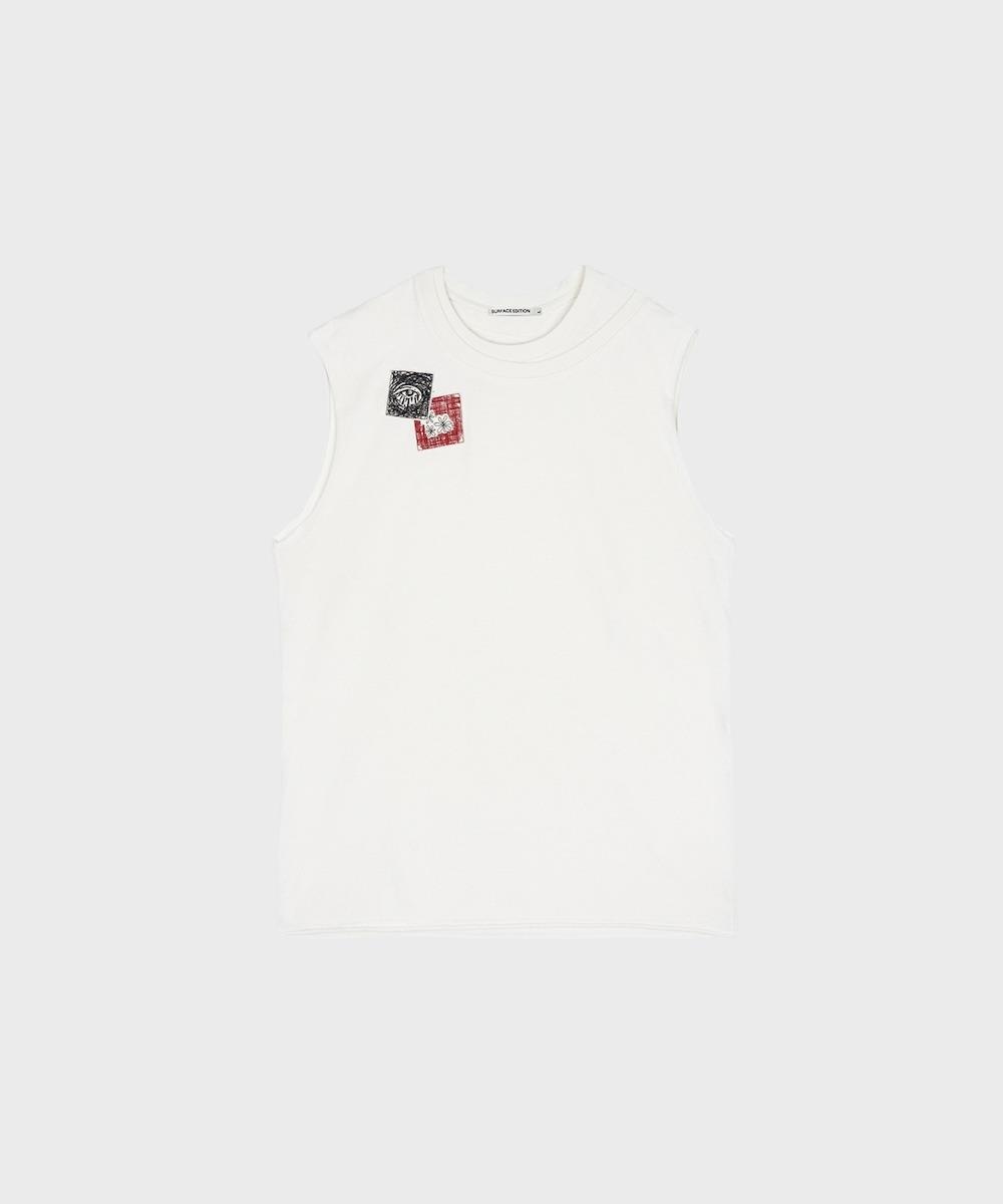 UNPLUGGED SLEEVELESS T-SHIRTS IVORY