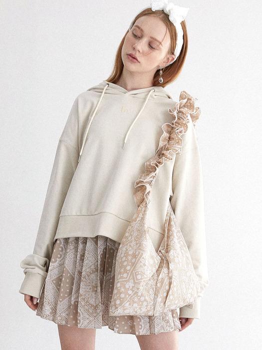 PAISLEY SHIRRING STRAP BAG (BEIGE)