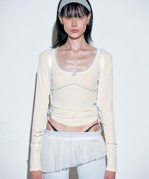 Bow Tie L/S Tee Ivory