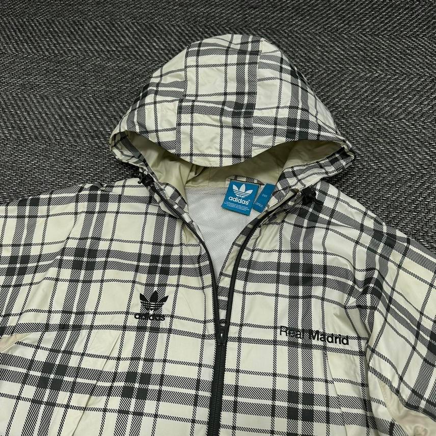 아디다스 레알마드리드 체크 바람막이 레인자켓 [빈티지구제샵]