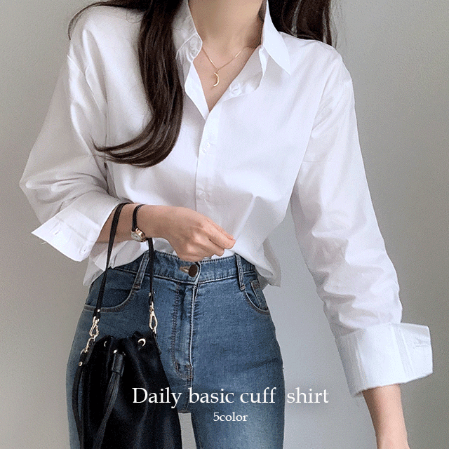 [기본템] 데일리 베이직 커프 셔츠