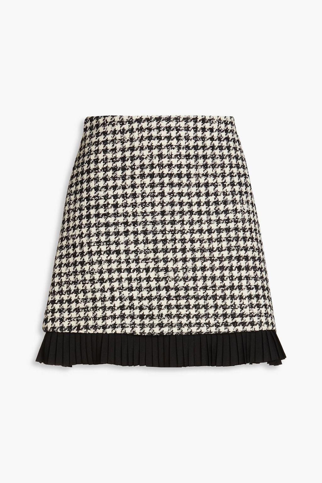 Savannah 하운드투스 코튼블랜드 트위드 미니 치마
