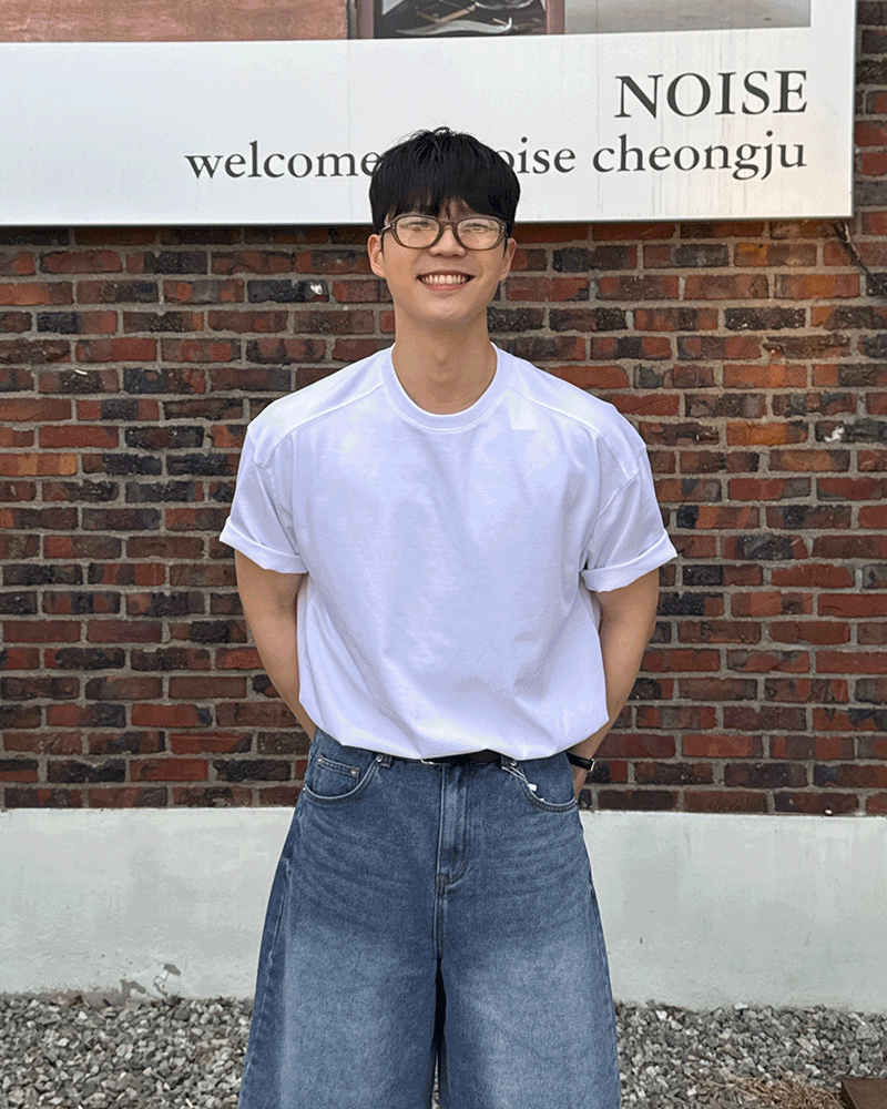 USA코튼절개반팔T