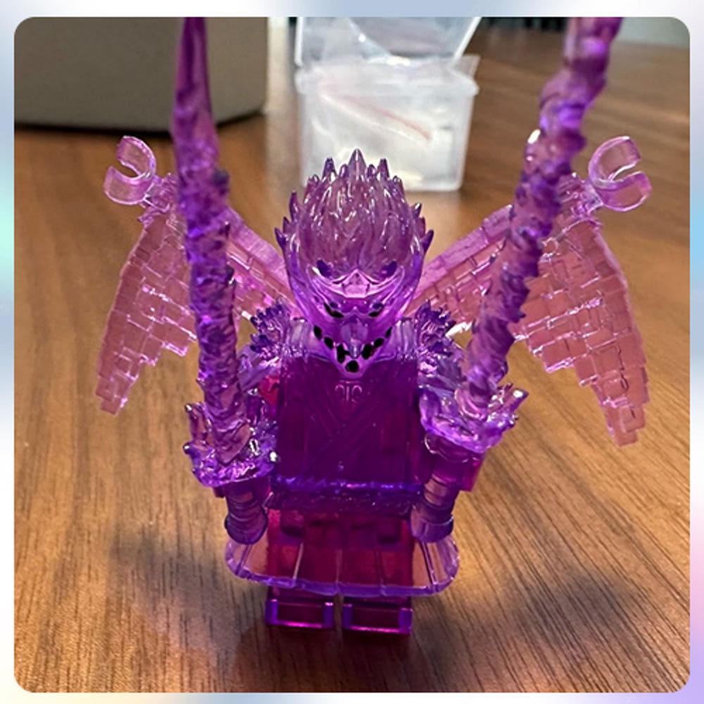 나루토 스사노오 우치하 사스케 보라색 MF 브릭 풀세트 블록 피규어 레고 커스텀