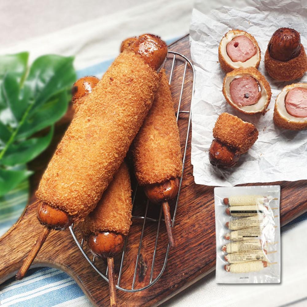 [이제이푸드스토리] 오리지날 더블치즈 핫도그 깐부 도그킹 편의점 판매 제품