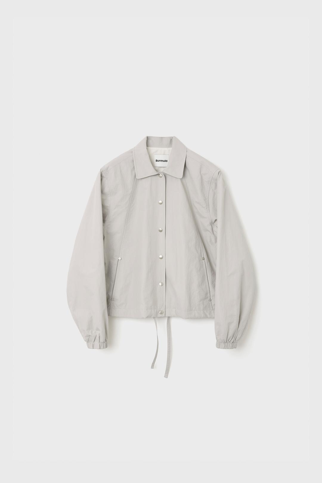 GLOSSY LOGO WINDBREAKER (LIGHT GREY)