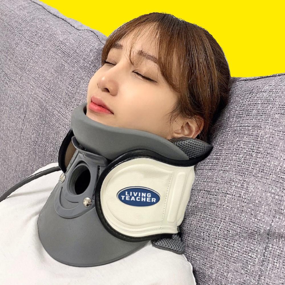 리빙선생 수직 목견인기 목 견인치료기 디스크 목보호대
