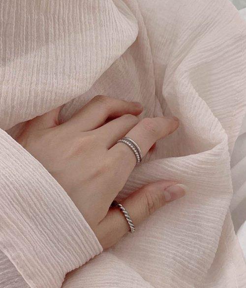 써지컬스틸 볼드꼬임 도트 오픈링(2type) *Move on