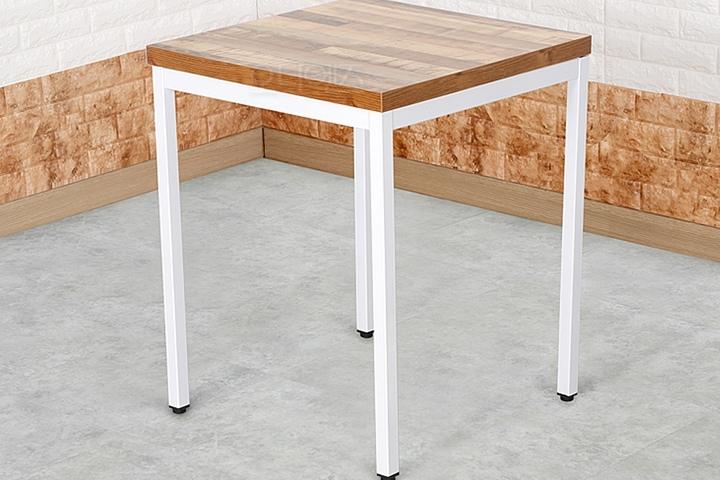 WH7565 화이트 30각다리 코너형 식탁 W750  x  D650