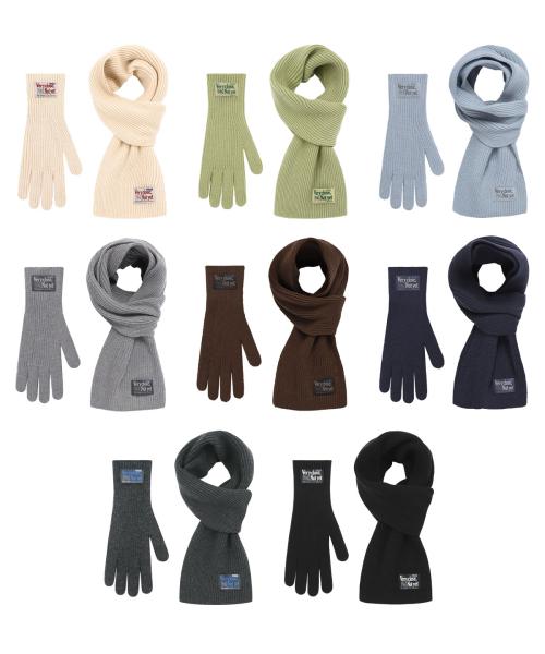 [세트] 베리클로즈 니트 머플러 장갑 - 8COLOR