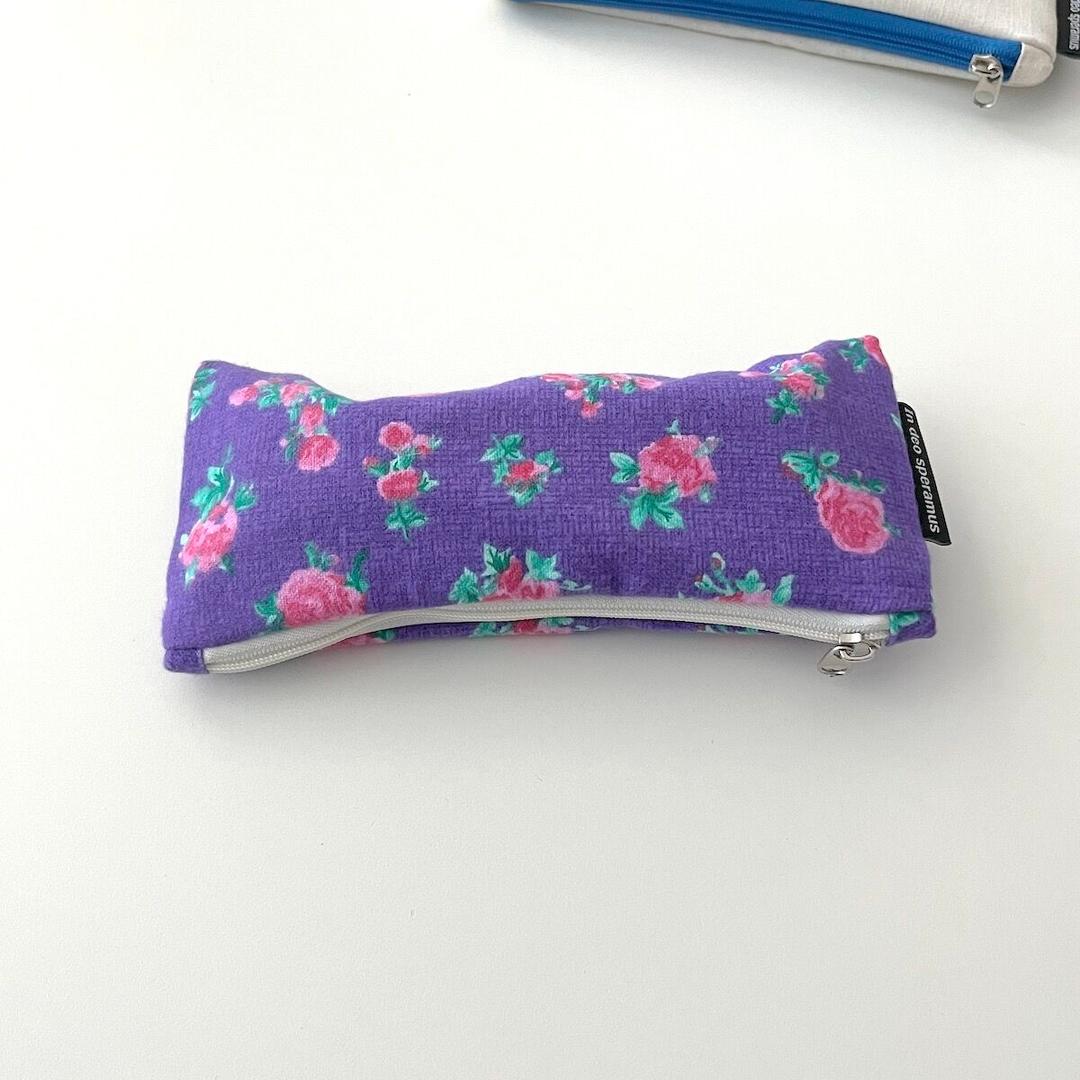 보라꽃 필통 (Purple flower pencil case)