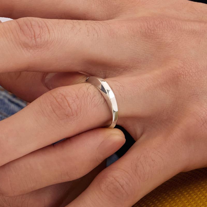 [아몬즈 단독] 실버 베이직 꼬임 반지