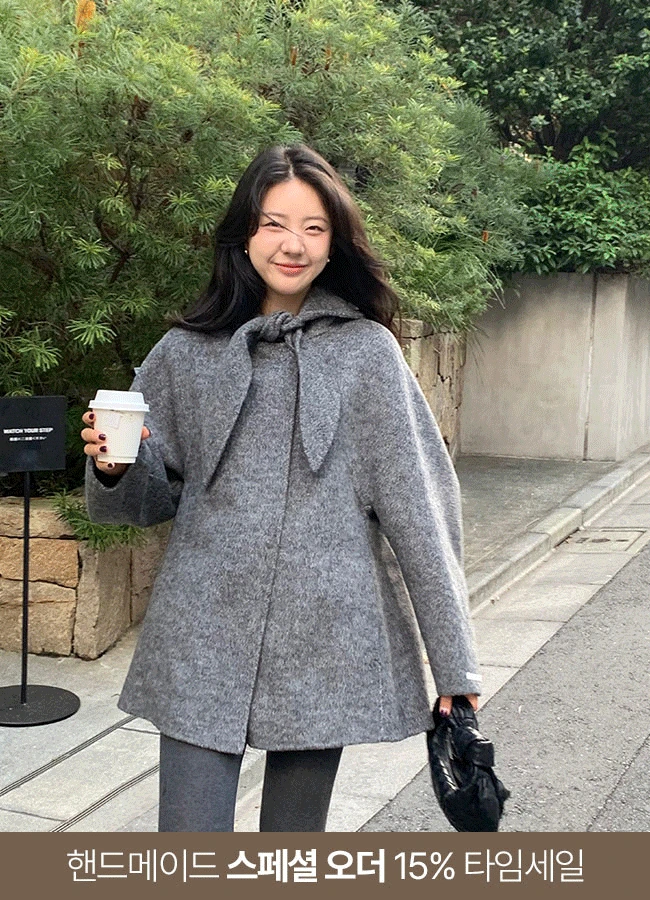 [🍁스페셜오더/울70] Scarfs handmade half coat (3color)