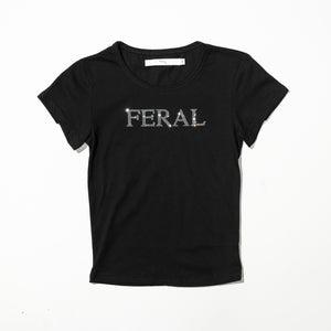 Feral rhinestone baby tee