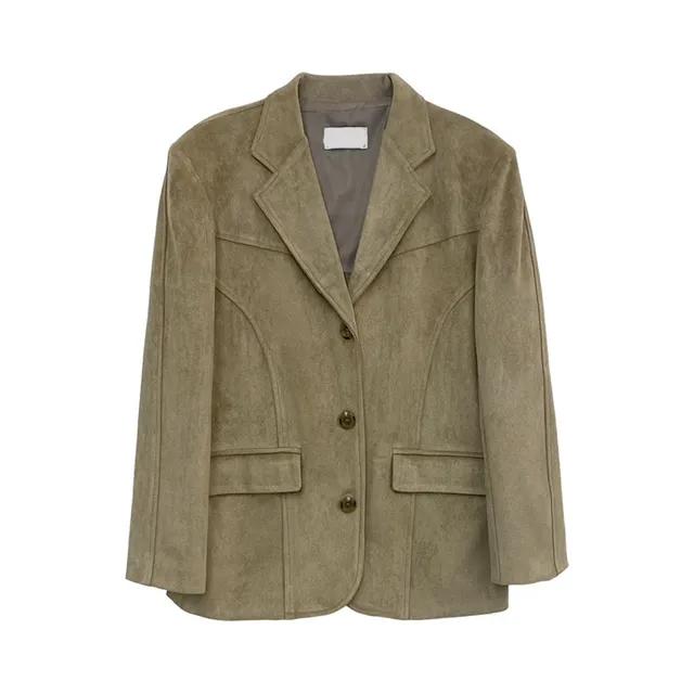 스웨이드 오버핏 빈티지 자켓 (beige)