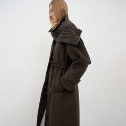 KNIT SET BALMACCAN HANDMADE LONG COAT S (CT-1454)