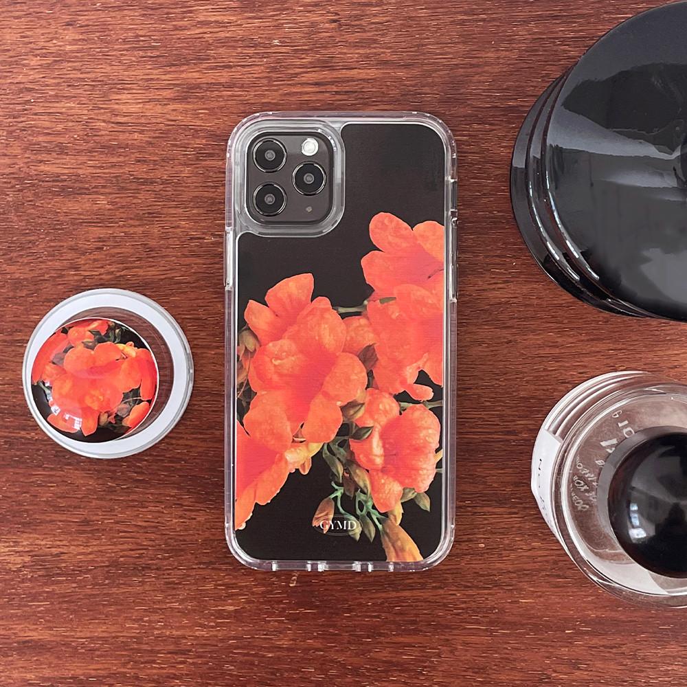 Orange Flower 능소화 아이폰 15 젤리 케이스