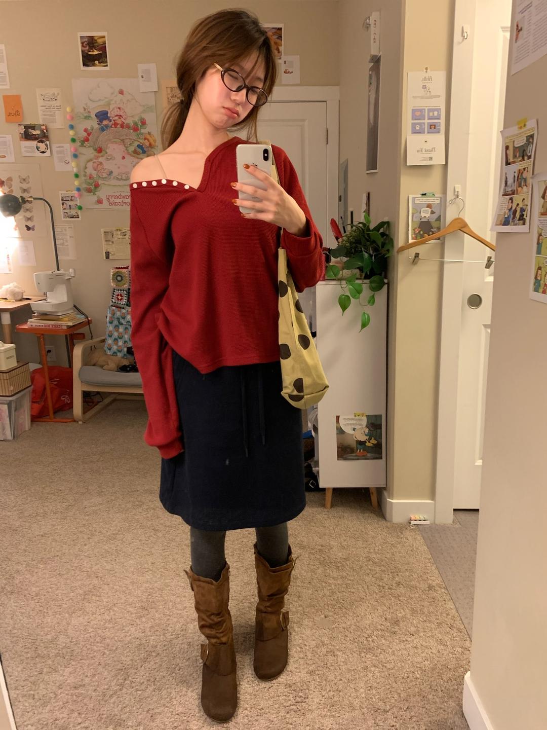 sweat pendant midi skirt