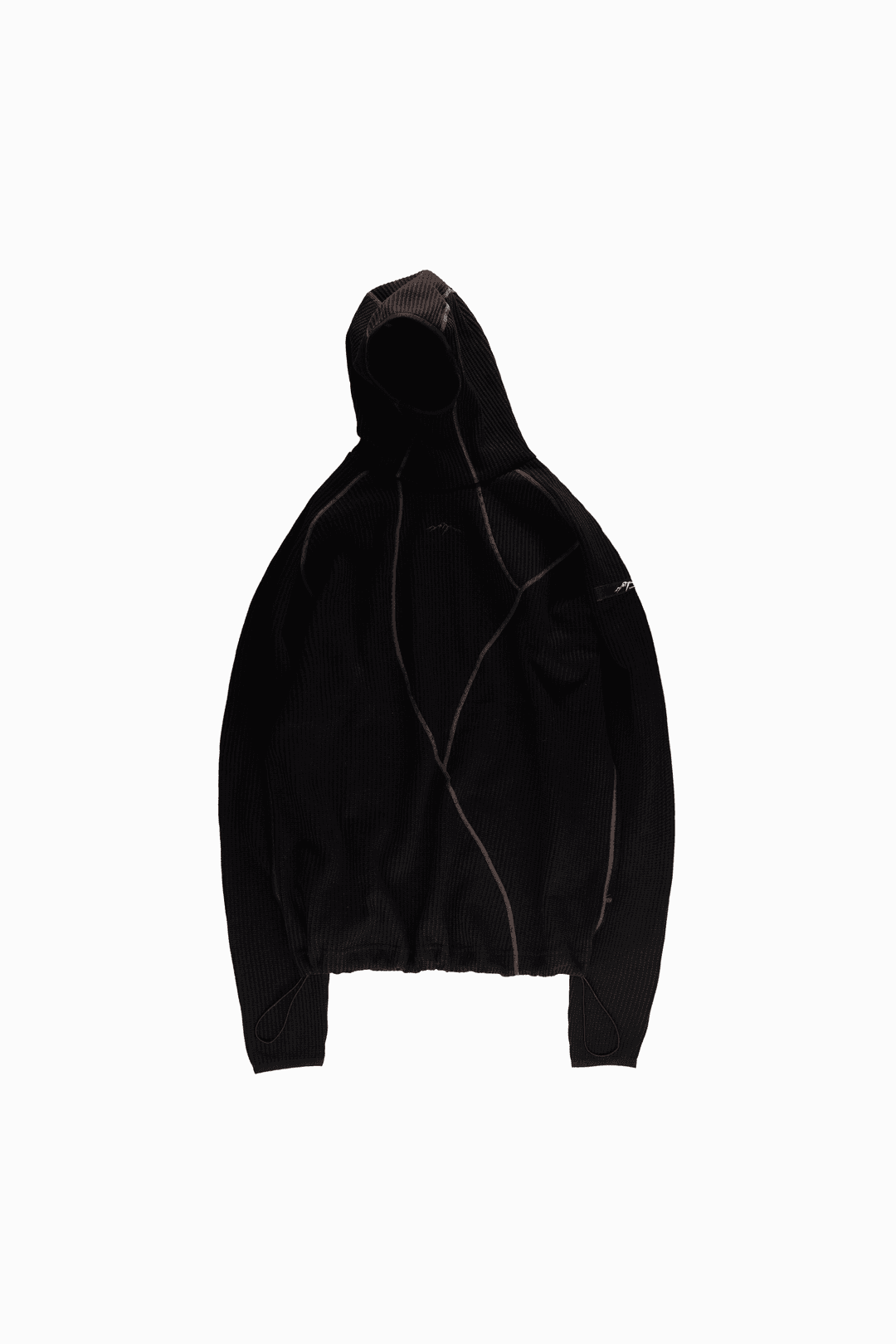 waffle warmer hoodie (black color) -small fit-