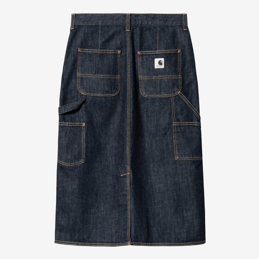 칼하트WIP W SINGLE KNEE SKIRT BLUE RINSED 여성 싱글 니 스커트 카마노 블루 린스드