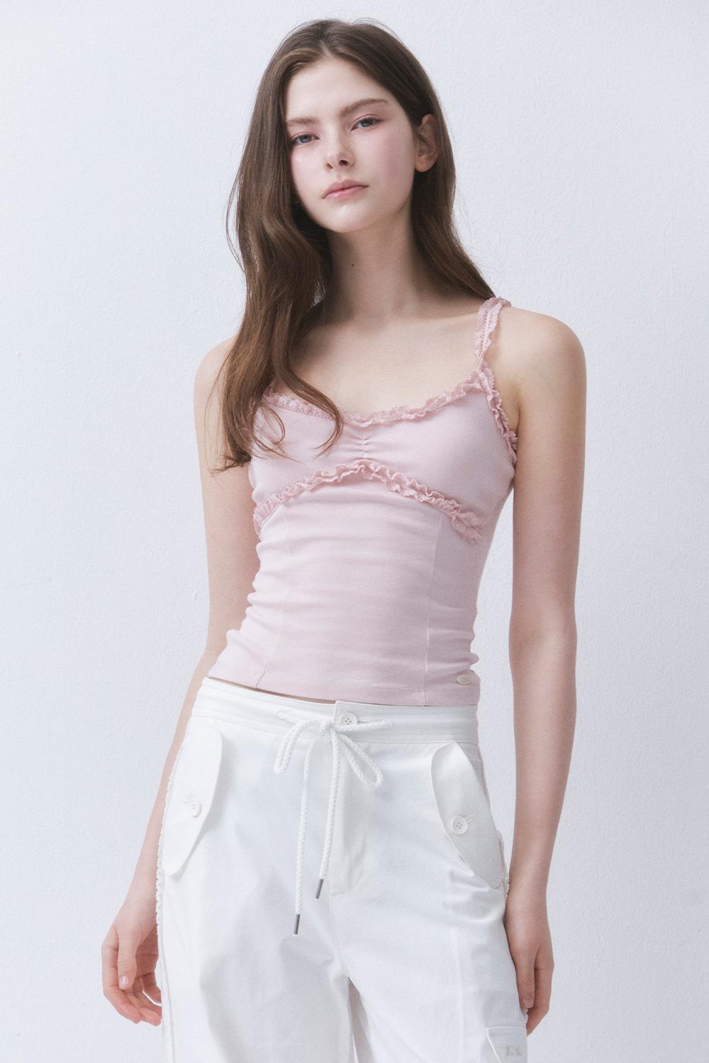 WHIPPING CREAM LACE SLEEVELESS SHIRT_TT6S208PK