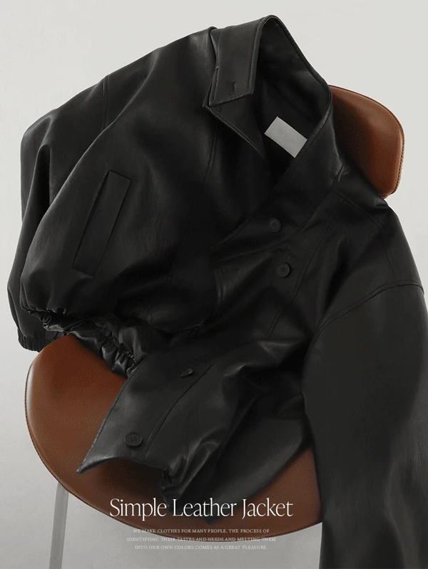 [오픈할인/무료배송] only. 리브드 미니멀 레더자켓