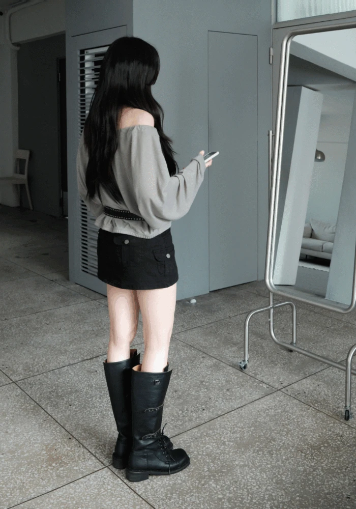 브로크 카고 스커트 팬츠 (2color)