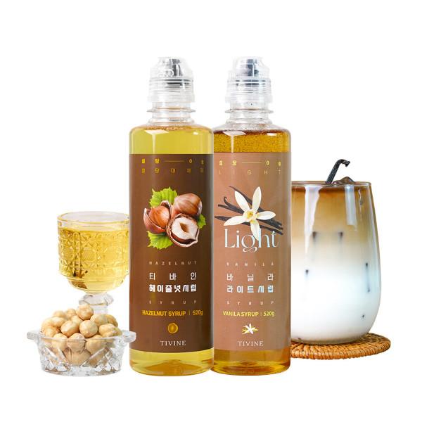 무 설탕 저칼로리 바닐라 시럽 헤이즐넛   커피 시럽