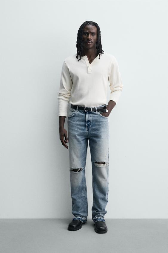JEANS FLARE FIT 디스트로이드