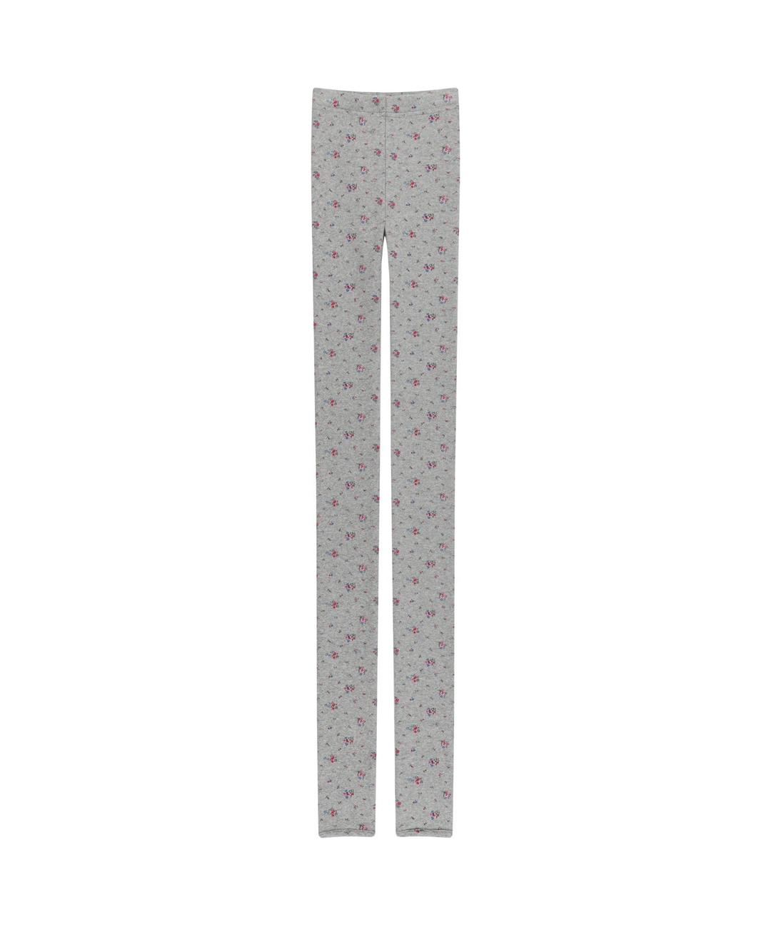 038 FLOWER LEGGINGS MELANGE GREY