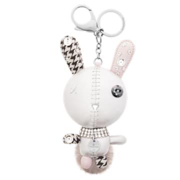 Mathilde bag charm, Rabbit, Gray, Stainless steel