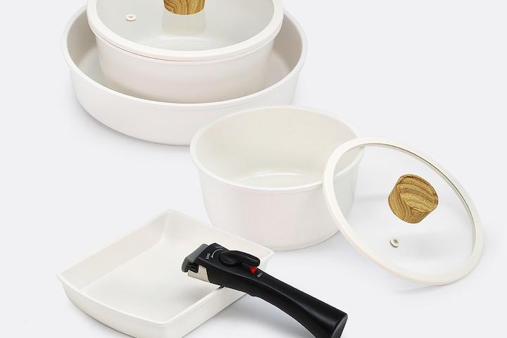 [단독]독일 주방명품 IH 쿡웨어 7P 세트 (멀티핸들 포함)