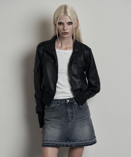 VINTAGE SUEDE TWO WAY JACKET BLACK