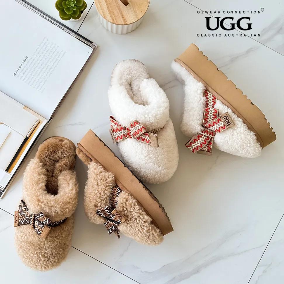 [무료배송/호주정품] 2025 OZWEAR UGG 오즈웨어 세밀라 시어링 플랫폼 슬리퍼 OB955