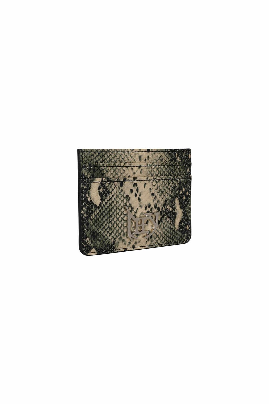 METAL LOGO CARD HOLDER SNAKE KHAKI