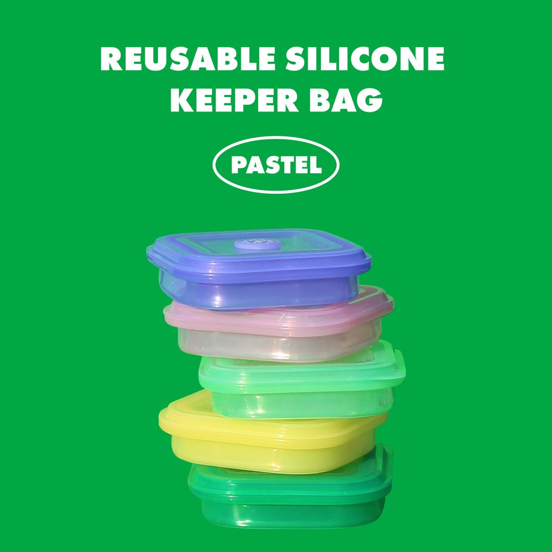 [리빙크리에이터] 푸쉬락(지켜락) 5종세트 (접이식 실리콘 용기)