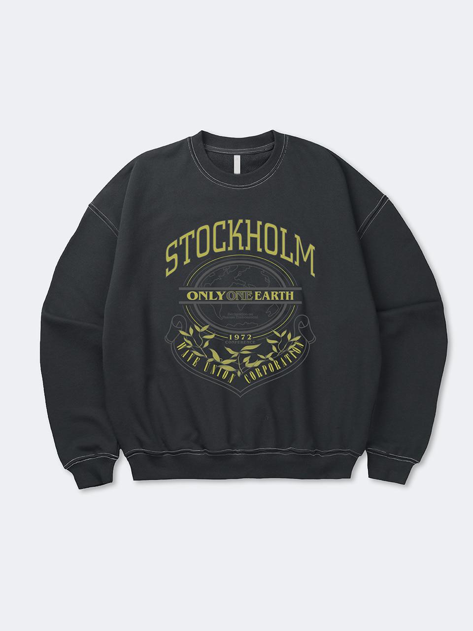 Stockholm Sweatshirt charcoal yellow